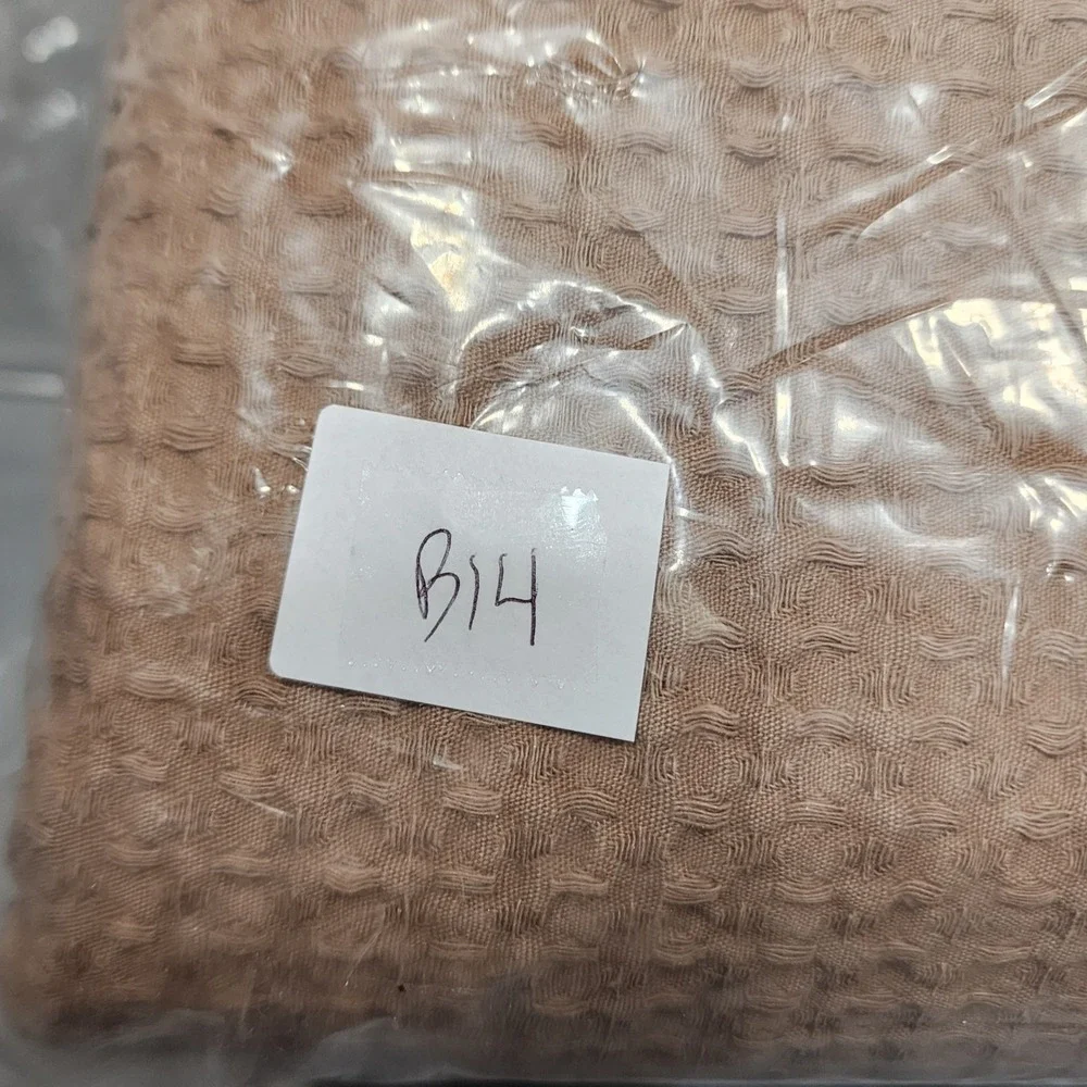 Threshold Burlap Brown Waffle Weave 100% Cotton Duvet‎ Set Full Queen 3pc NEW
